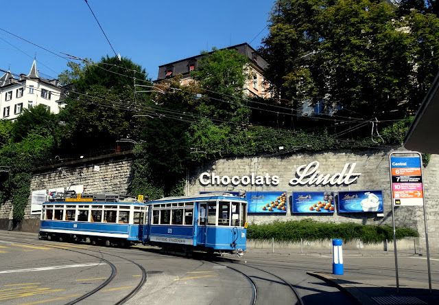 Old Tram in Central - Zurich Old Town