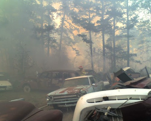 Fire at Lawry's Used Cars