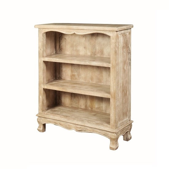 Crofton Bookcase In Acacia Wood With Shelves 27840