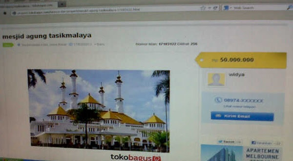 Iklan masjid agung tasikmalaya-dok. asep juharyono-sindo tv-jpeg.image