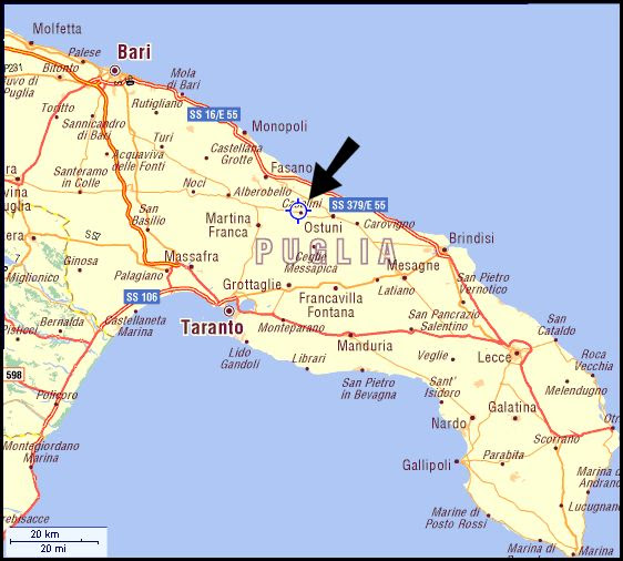Cartina Puglia Cisternino | Tomveelers