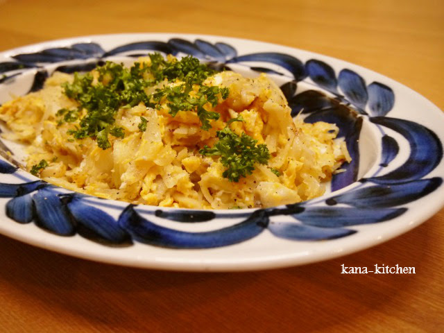 ポルトガル料理 干し鱈とじゃがいもの玉子炒め Kana Kitchen
