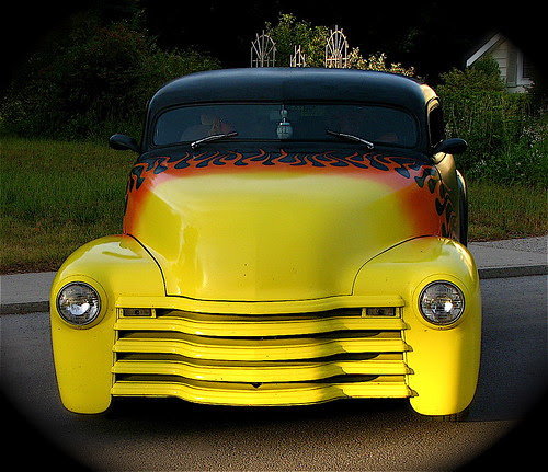 Classic car with a great painting job