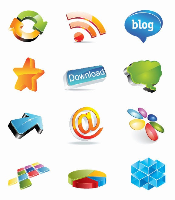 Download 3D Web Design Elements Vector Set | Free Vector Graphics | All Free Web Resources for Designer ...