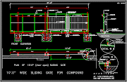 52 Sliding Gate Plan CAD Block, Motif Masa Kini!