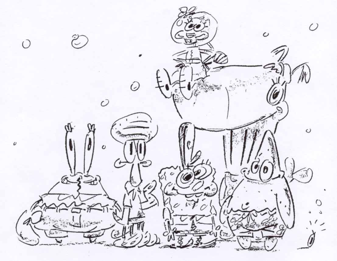 Sketsa Asli Desain Karakter Di Kartun SpongeBob Dari Sang Kreator Semua Halaman Hai