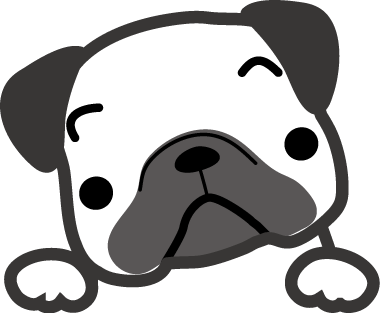 パグ 犬のイラスト 無料イラスト フリー素材