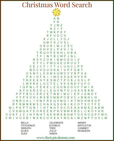  christmas word search printable thats free to download and a great