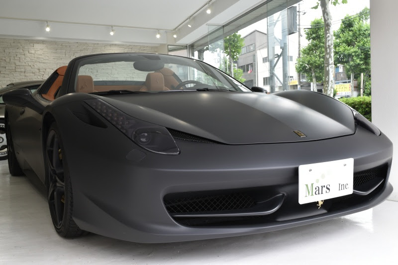 フェラーリ 458スパイダー 正規d車 マットブラックラッピング Op460万以上 中古車 情報 Mars Inc