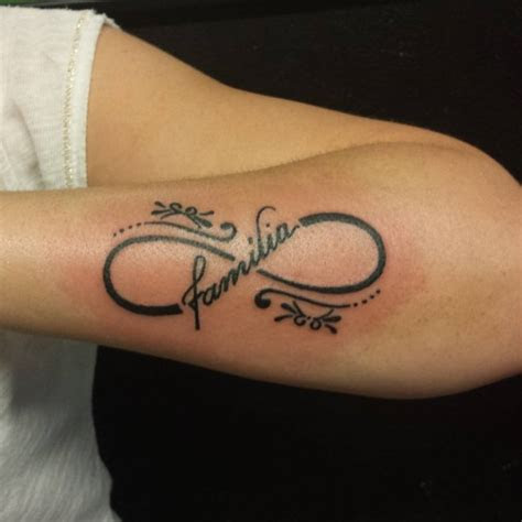 tatuagem infinito  pena  nome de familia   laco