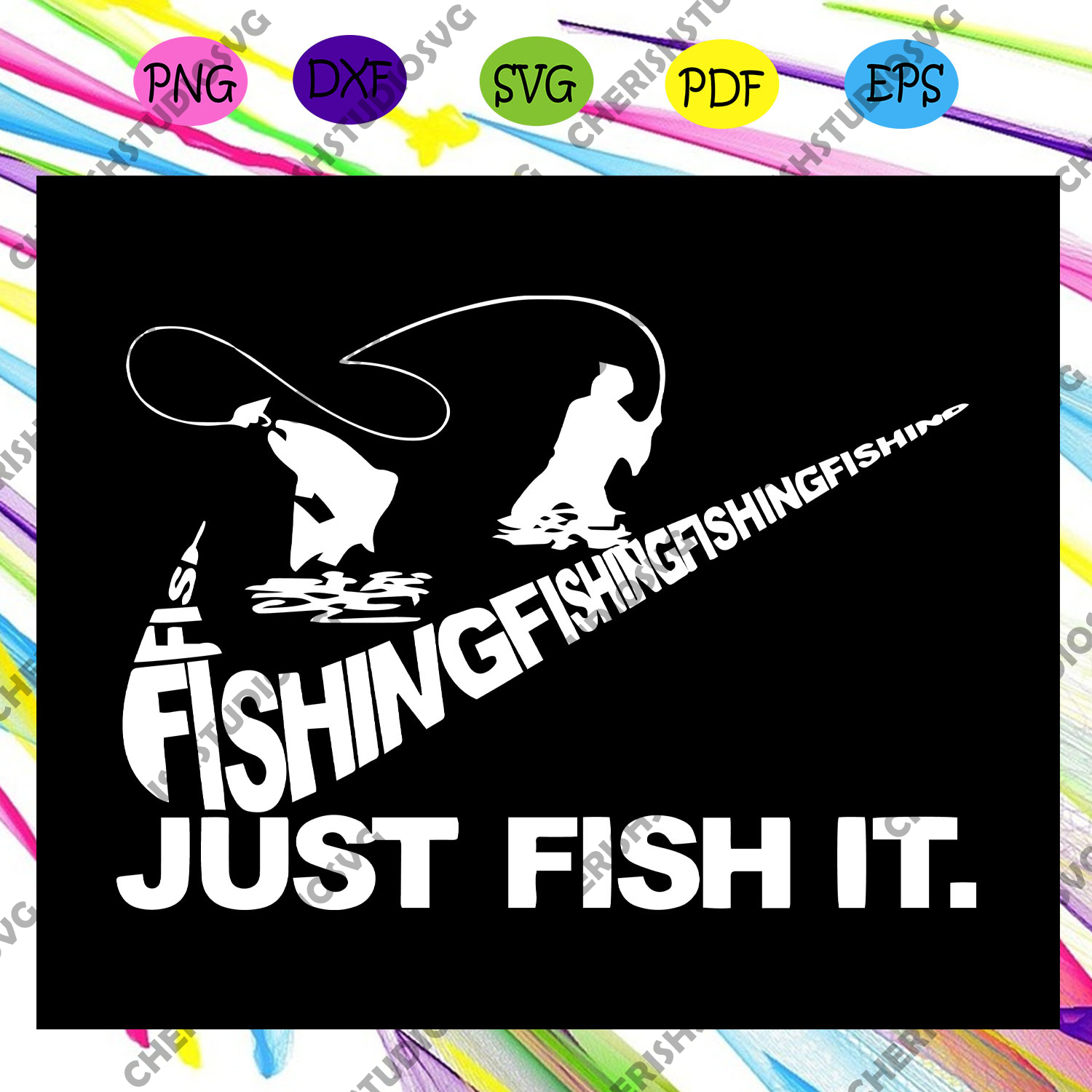 Download 824 Fishing Vinyl Svg SVG File 200Mb for Cricut, Silhouette and Other Machine