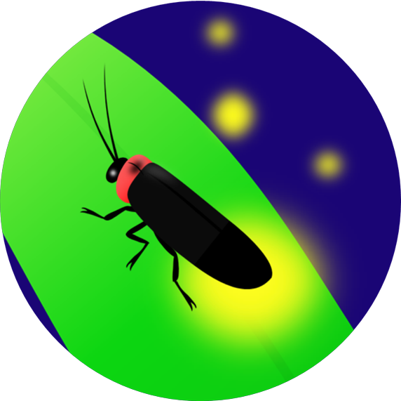葉の上の蛍のイラスト 無料イラスト素材 ちいさないきもの