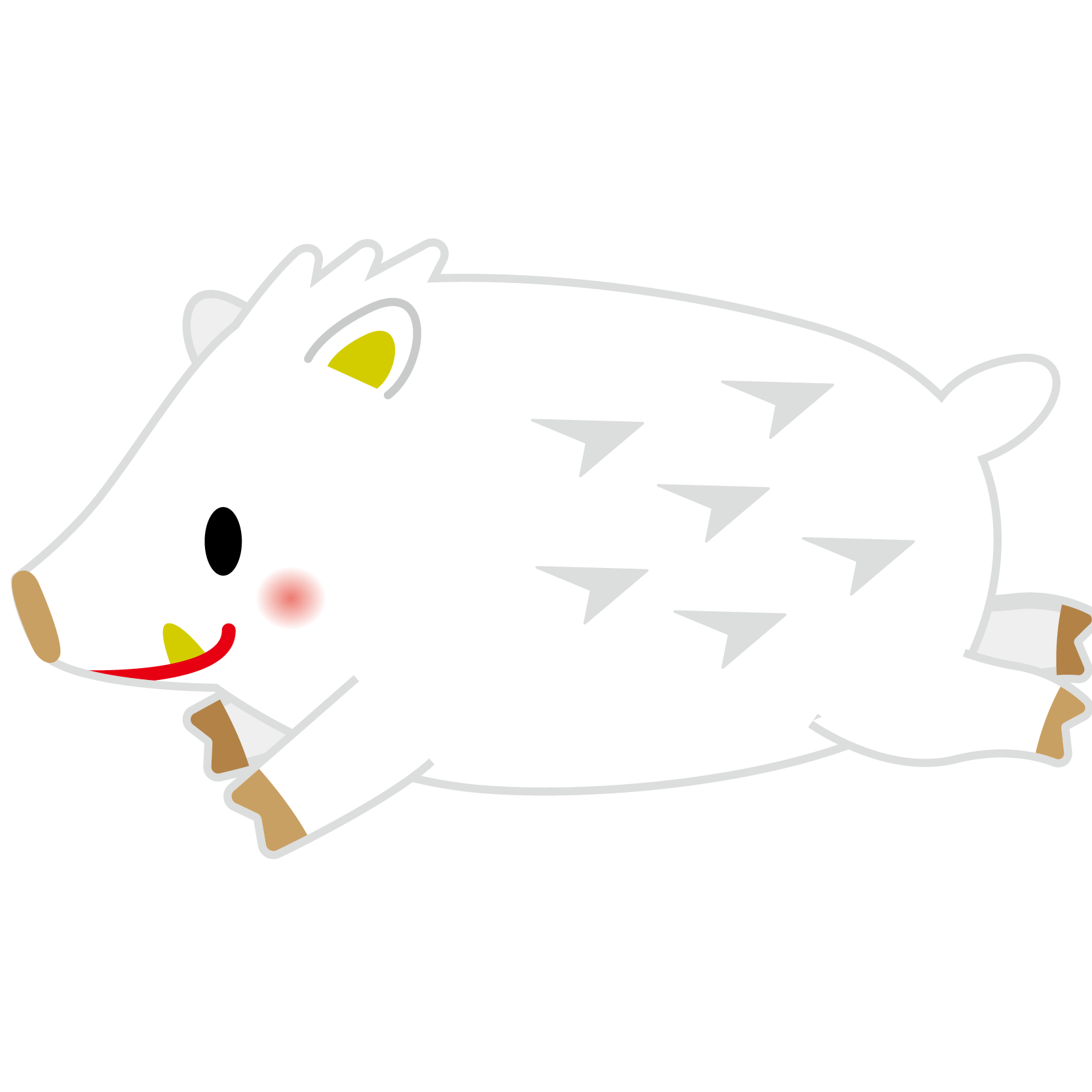 商用フリー 無料イラスト 干支 白いのしし イノシシ 猪 亥年 商用ok フリー素材集 ナイスなイラスト