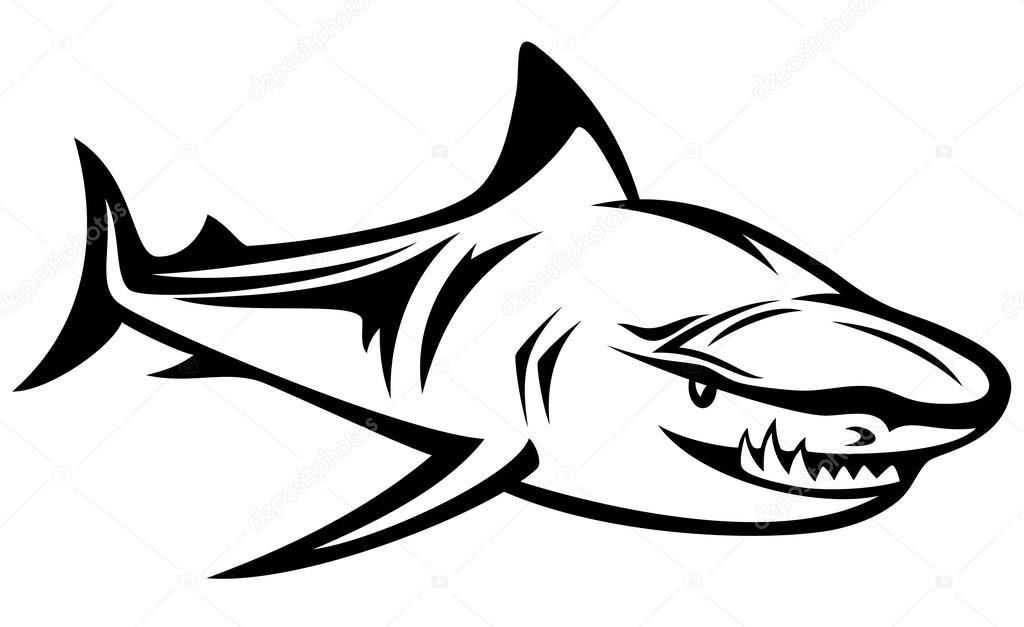 Download Shark Outline Drawing at GetDrawings | Free download