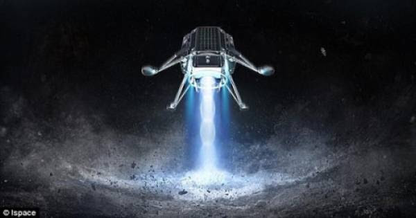Mô hình tàu vũ trụ của Ispace - Ảnh: The DailyMail