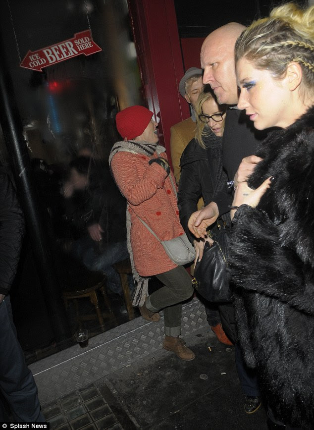 Channelling her inner rock chick: The star hit Soho rock bars Garlic & Shots and The Crobar during her night out