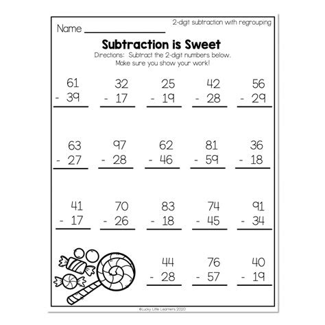  3 digit subtraction with regrouping grade 1