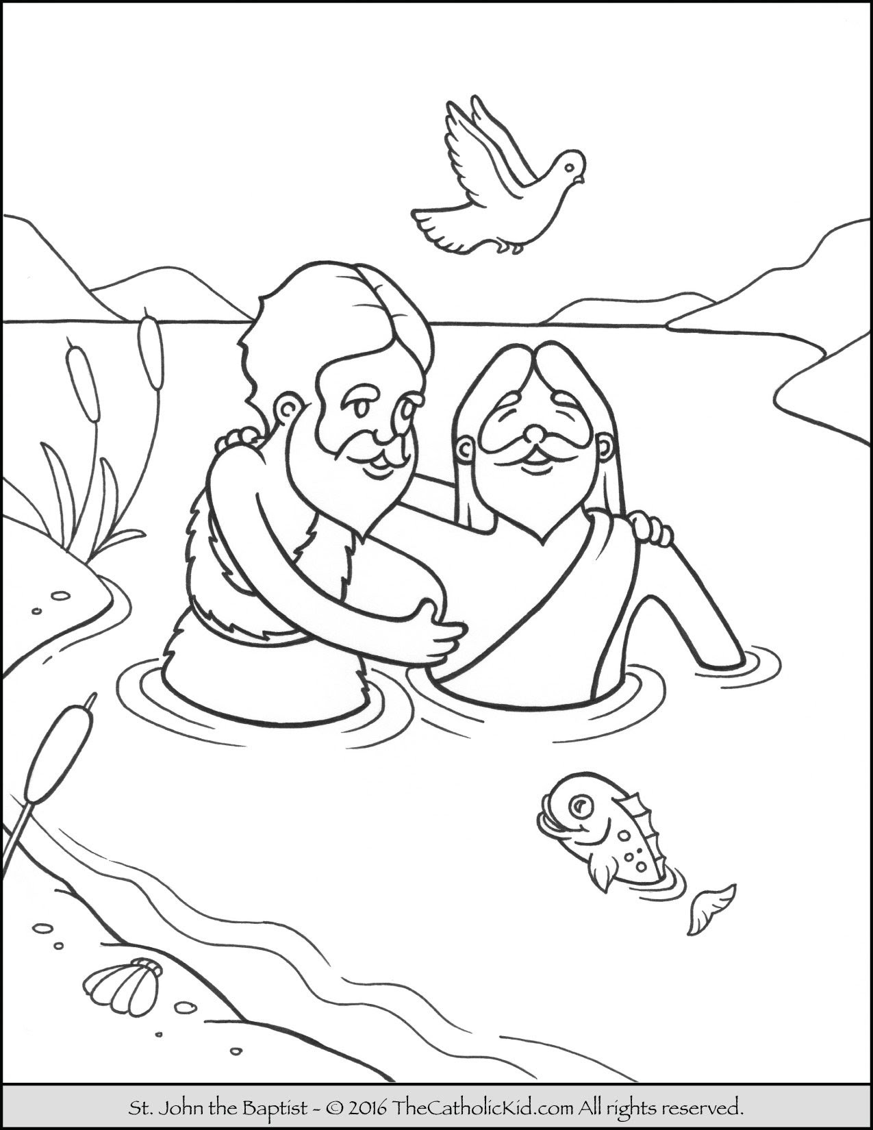 Saint John the Baptist Coloring Pages - The Catholic Kid