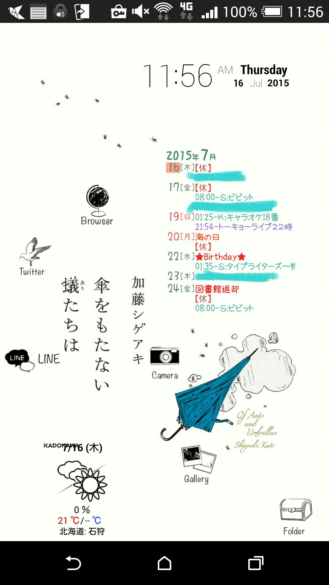 カサアリ壁紙dlした記念にホーム画面晒す 俺のシゲアキがこんなに可愛いわけがない
