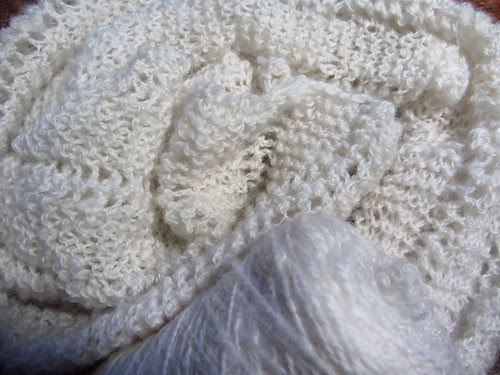 knitting with Charlie
