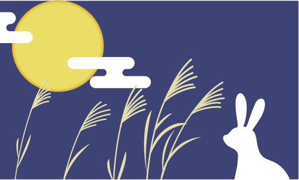 月のうさぎのイラスト 2 Ec Design デザイン