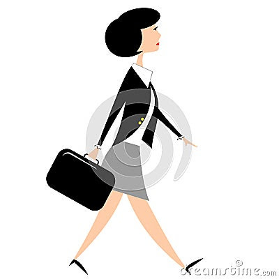 woman with breifcase clipart
