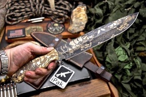 Redwood Camel Bone Handle Survival Knife : We offer a wide variety of camel bone handle material including smooth.