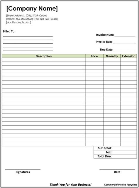  32 free invoice templates editable with excel and word