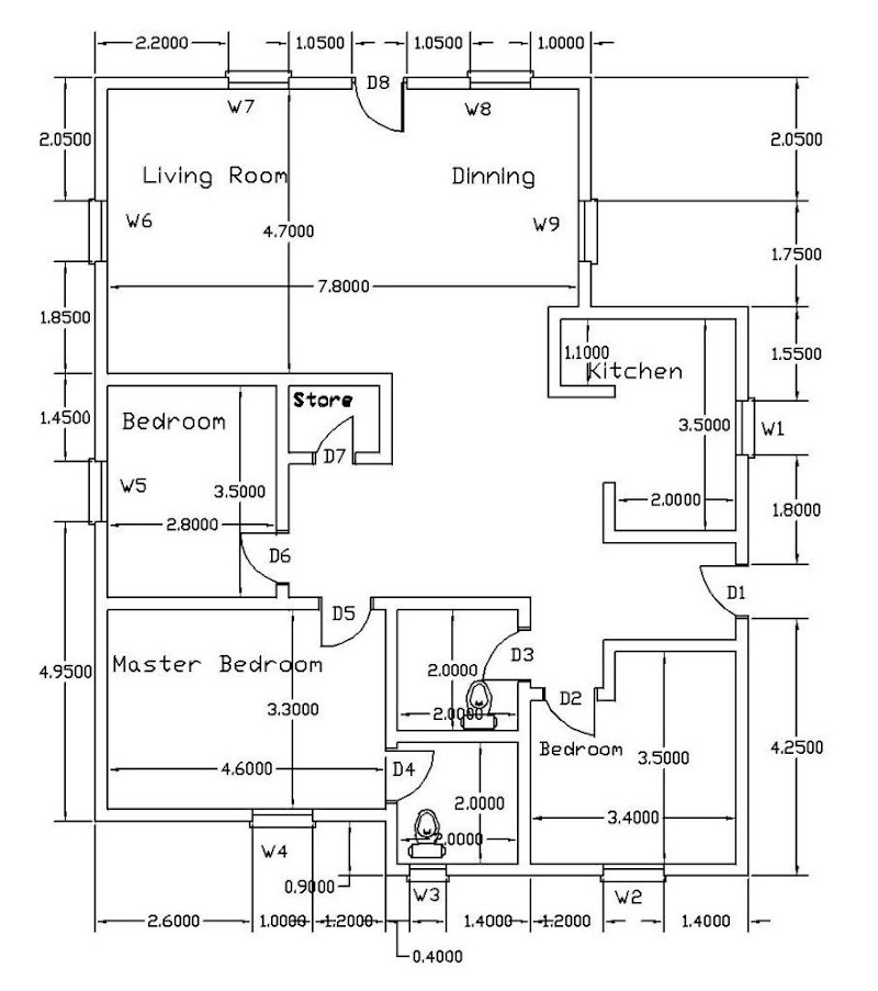 Important Inspiration 43+ 4 Bedroom House Plan Hd