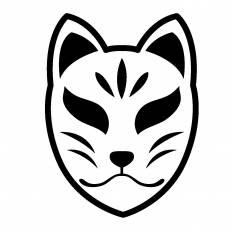 狐面 シルエット イラストの無料ダウンロードサイト シルエットac