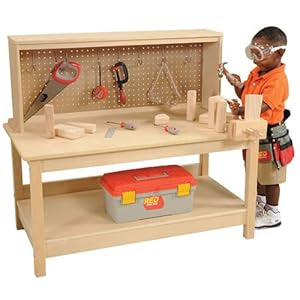 Amazon.com: Wooden Workbench with Vise: Toys &amp; Games