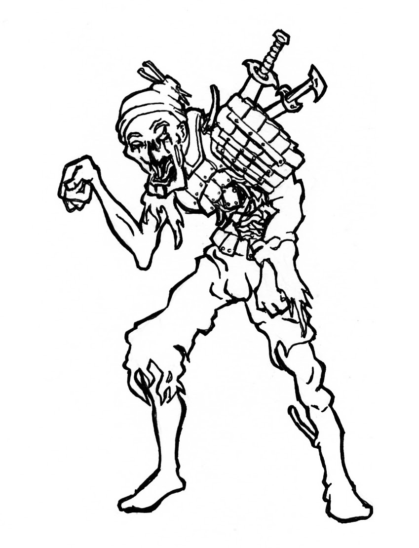 Disegni da colorare di zombie - Fare di Una Mosca