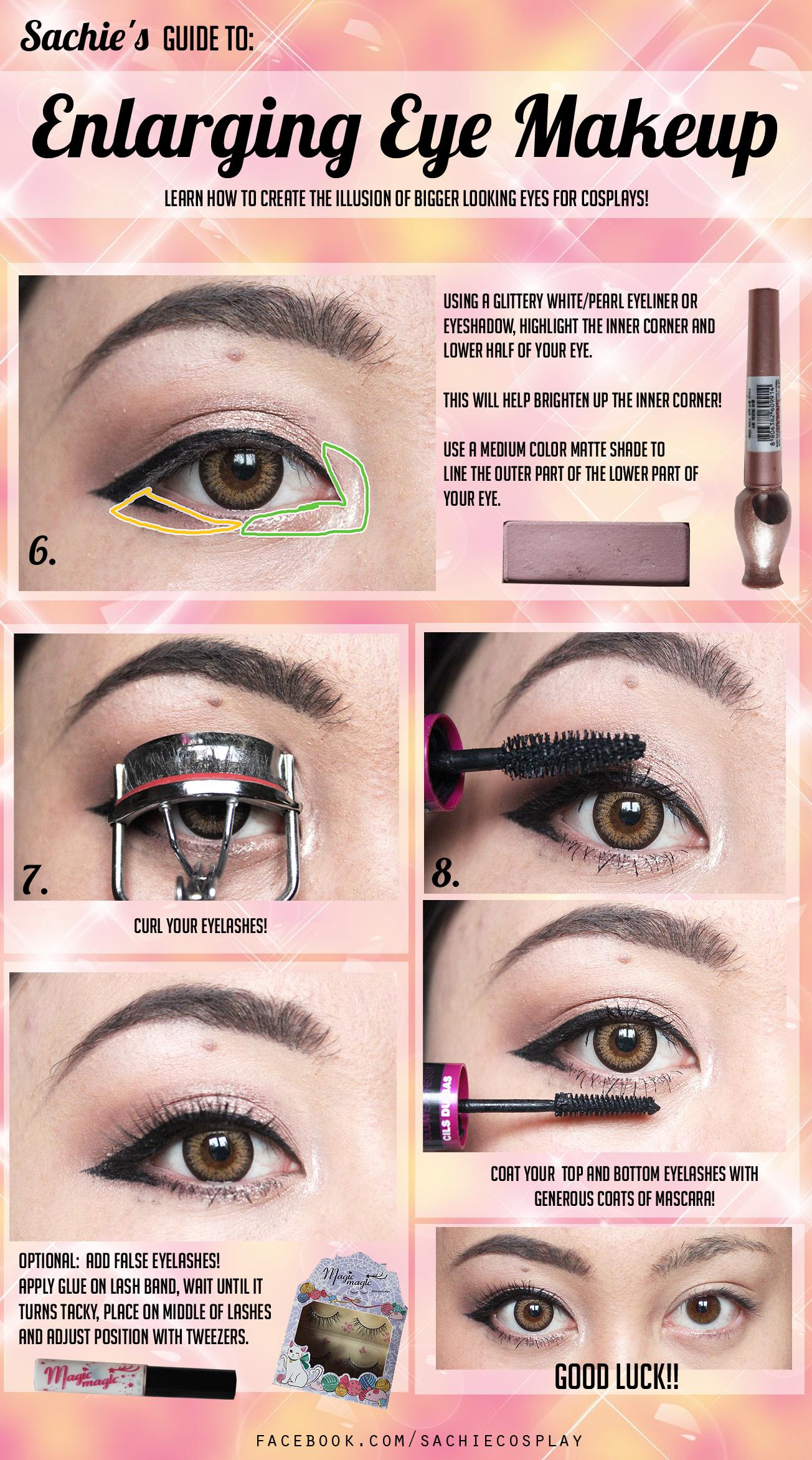 Tutorial Brows Enlarging Eye Makeup For Cosplay SACHIE
