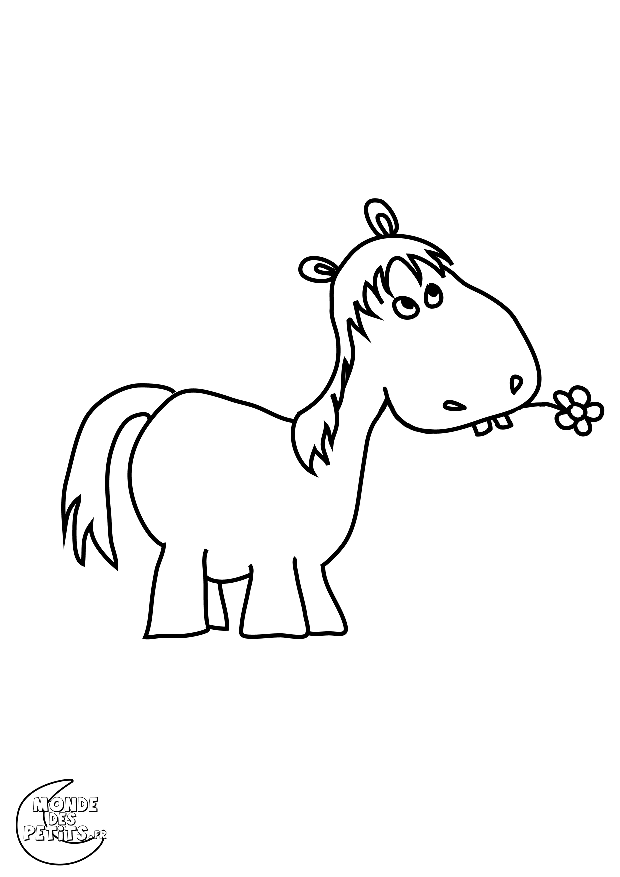 Jeux de coloriage poney a imprimer et colorier