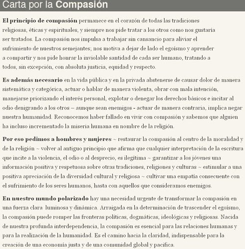 Carta Por La Compasión