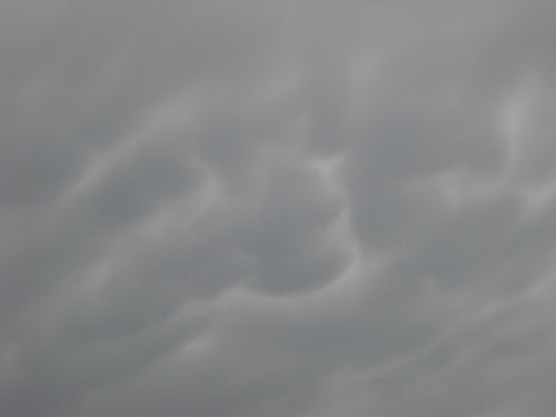Mammatus Clouds on the way in.