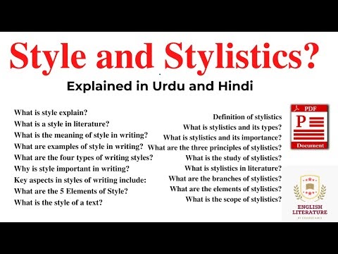 What is Style in Urdu, What is Stylistics in Urdu, Stylistics Short Question, Style Short Questions.
