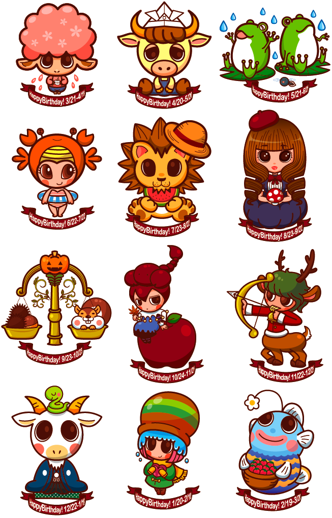 12星座イラスト イラスト制作moekonet