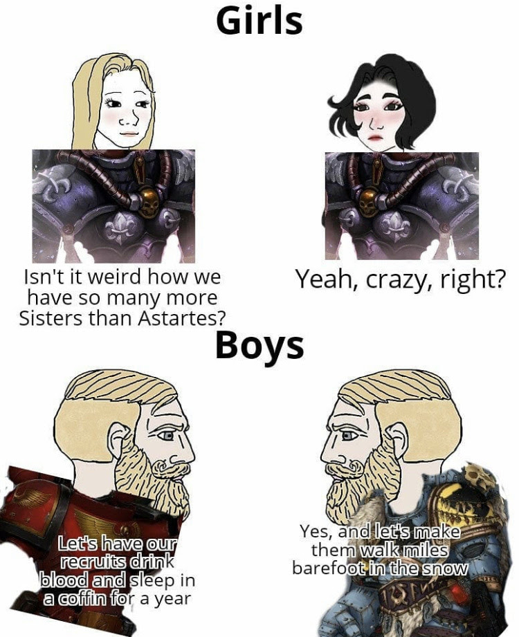 Space Marines Are Better Than Sisters Of Battle Meme By Theneoslipknot1 Memedroid