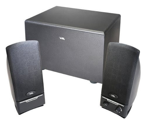 Cyber Acoustics CA-3000 Three Piece Subwoofer and Satellite Speaker System (Black)
