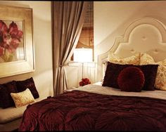 Bedroom Burgundy Design, Pictures, Remodel, Decor and Ideas More