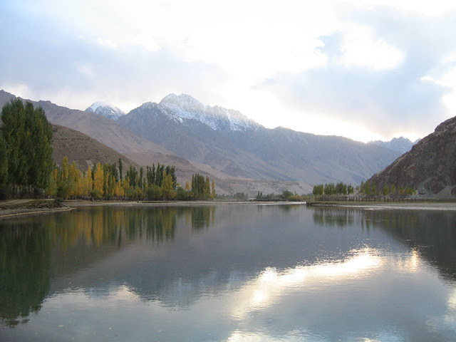 Gilgit river at dusk, Phander