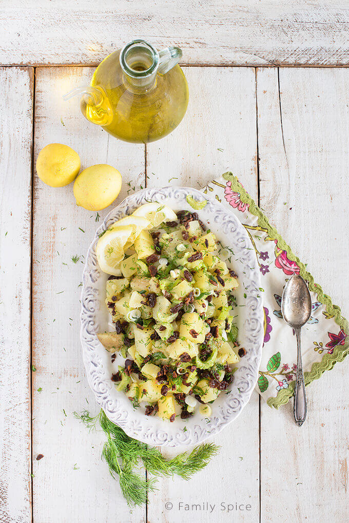 Olive Oil Potato Salad with Raisins, Lemon and Dill ...