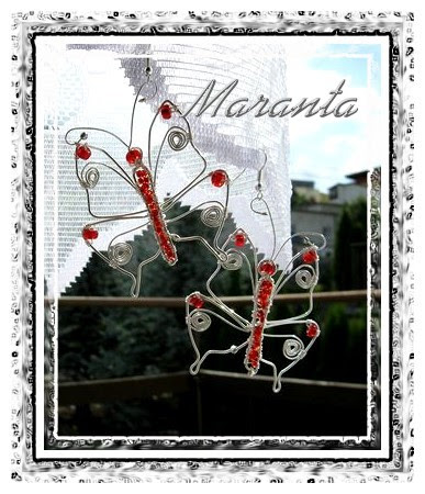 wire wrapping kolczyki