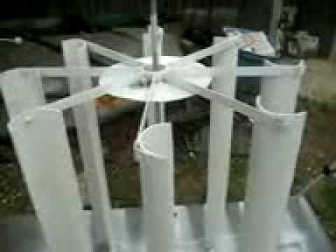 pvc vertical wind turbine - YouTube
