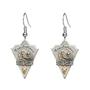 New Orleans Saints Dangle Earrings - NFL Football Fan Shop Sports Team Merchandise