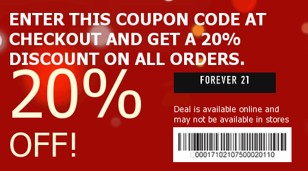 Forever 21 Promo Codes: Save w 2015 Coupons  Coupons
