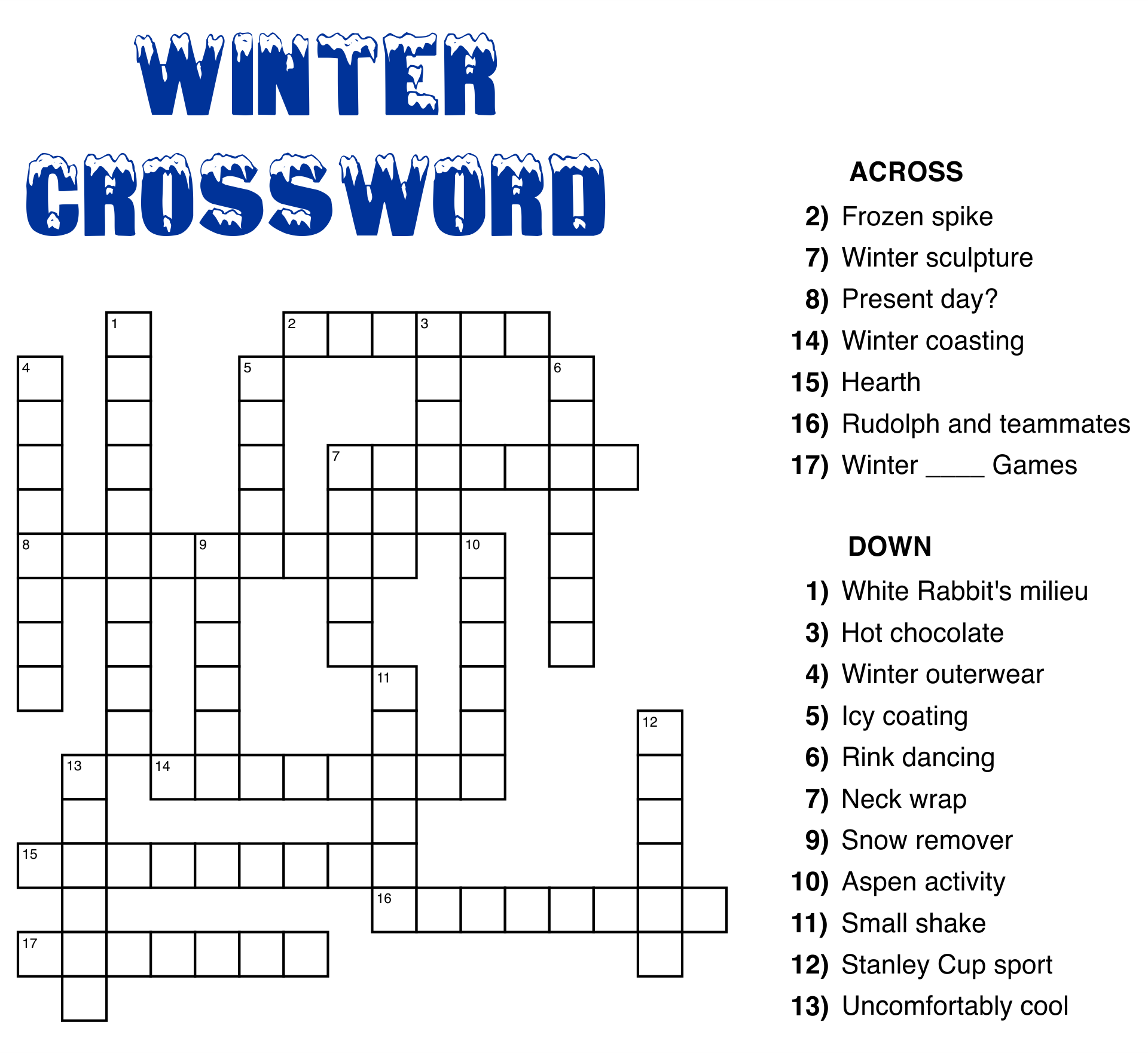 6 Best Images of Large Print Easy Crossword Puzzles Printable Large Print Crossword Puzzles