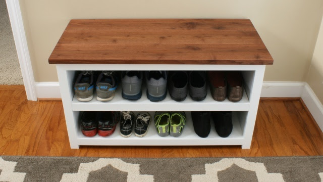 Ana White Adjustable Shoe Storage Bench - DIY Projects
