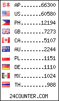 visitors by country counter
